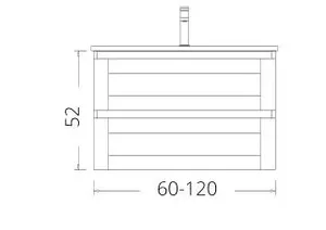 ארון אמבטיה תלוי וודן לבן