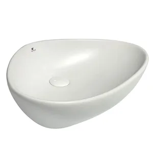 כיור חרס מונח וולקנו לבן מבריק