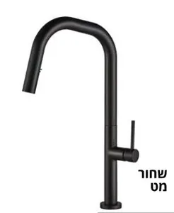 ברז מטבח נישלף NEXT שחור מט