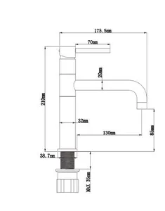 ברז נמוך קאמל ניקל מט