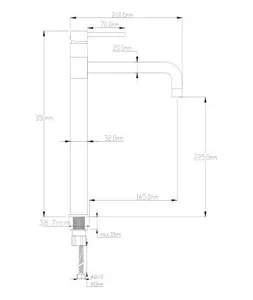 ברז גבוה קאמל ניקל