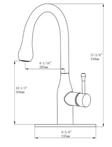 ברז מטבח GOLF נשלף - זהב מט