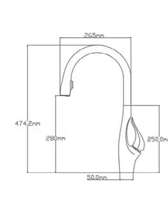 ברז מטבח מג'יק לבן מט