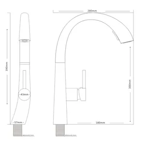 ברז מטבח ENTERPRISE זהב מט