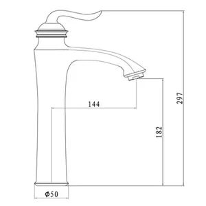 ברז אמבט ענתיק לבן מט ארוך