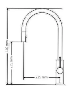 ברז מטבח דלתא שחור מט