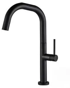 ברז גבוה טוויסט שחור מט