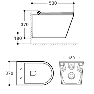 אסלה תלויה הוואי HAWAII לבן מבריק
