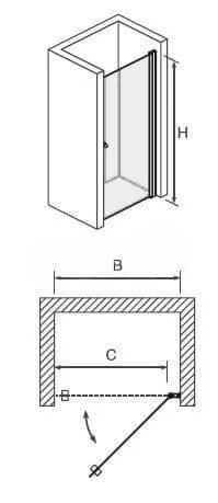 מקלחון חזית דלת אחת ECO - אקו