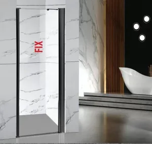 מקלחון דופן קבועה FIX שחור