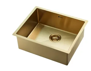 כיור מטבח נירוסטה וינו 45.7/38.1 זהב מוברש