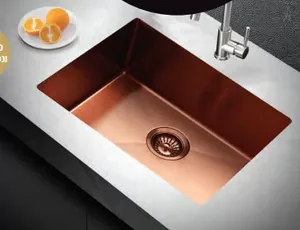 כיור מטבח נירוסטה וינו 45.7/38.1 רוז גולד