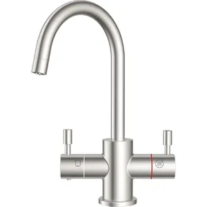 ברז מערכת מים חמים-קרים פורטו PORTO ניקל מוברש