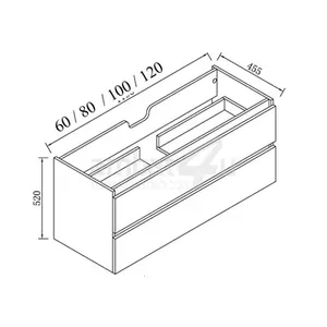 ארון אמבטיה תלוי קאלו מגירות