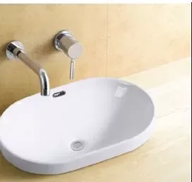 כיור מונח / חצי שקוע אורבן לבן / שחור 60/40