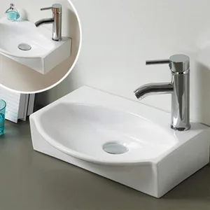 כיור נפטון תלוי + ברז מים קרים PONI