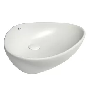 כיור חרס מונח וולקנו לבן מט