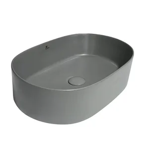 כיור מונח אובלי באפור